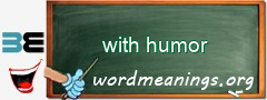 WordMeaning blackboard for with humor